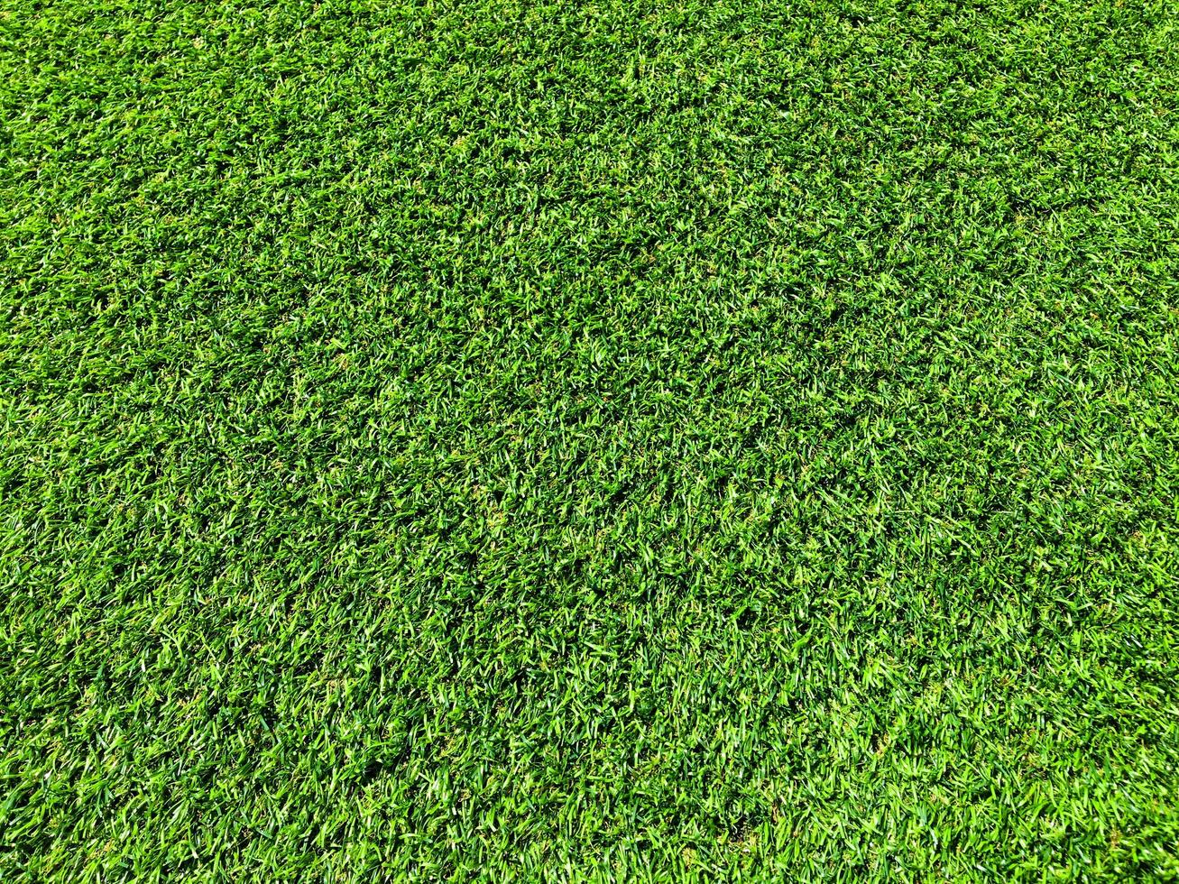 schönes grünes grasmuster vom golfplatz für hintergrund. kopierraum für arbeit und design, draufsicht foto