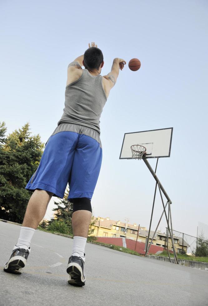 Ansicht des Basketballspielers foto