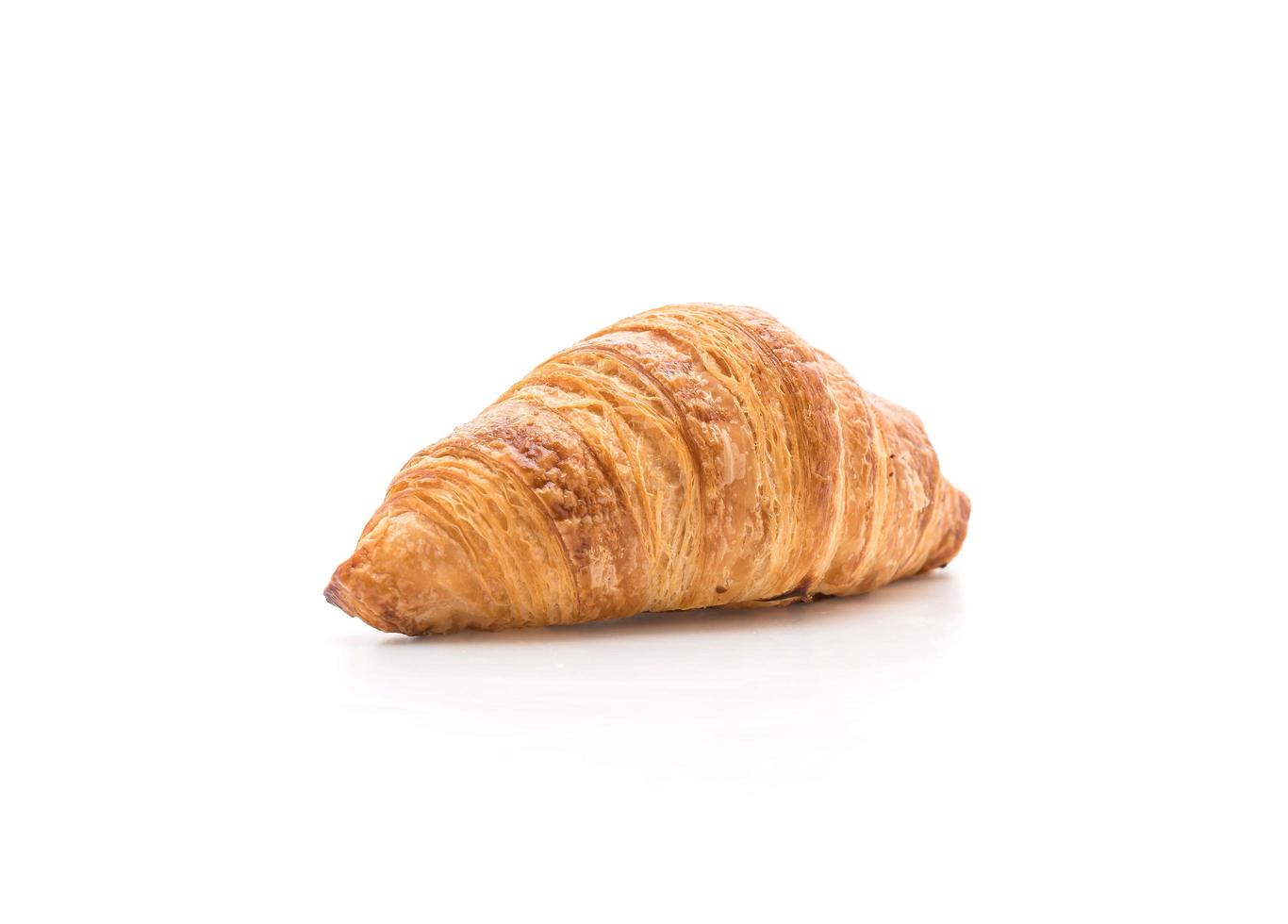 Croissant auf weißem Hintergrund foto