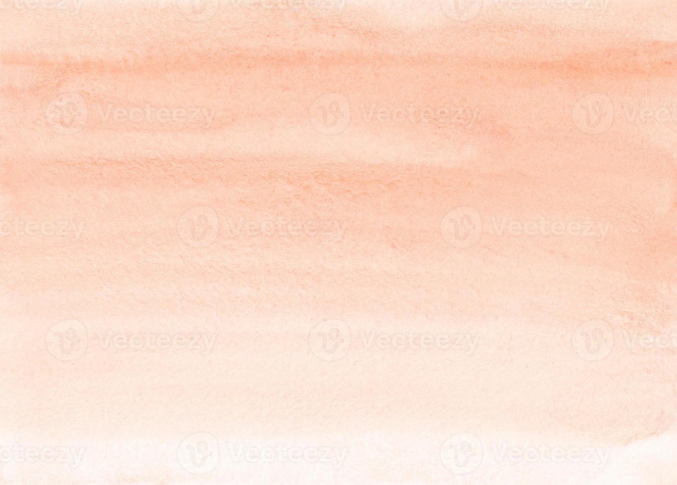 aquarell leichte korallenfarbverlauf hintergrundtextur. Pinselstriche auf Papier. Pfirsichfarbener Hintergrund. foto