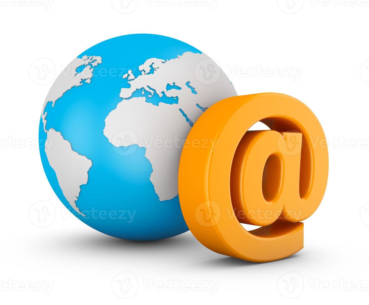 E-Mail und Globus foto