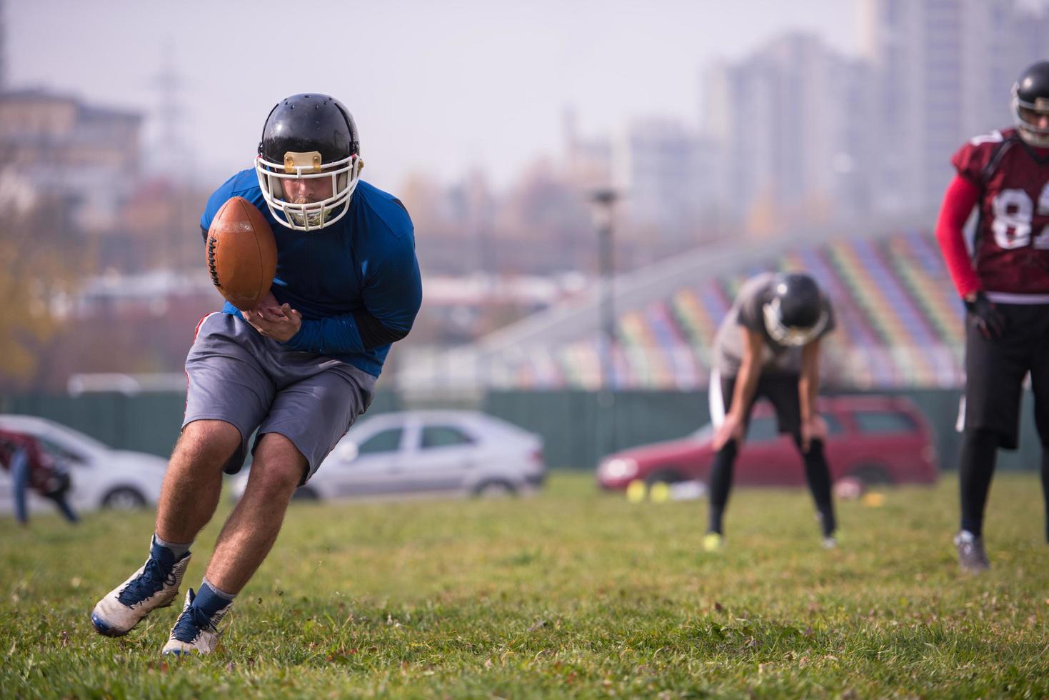 American-Football-Team in Aktion foto