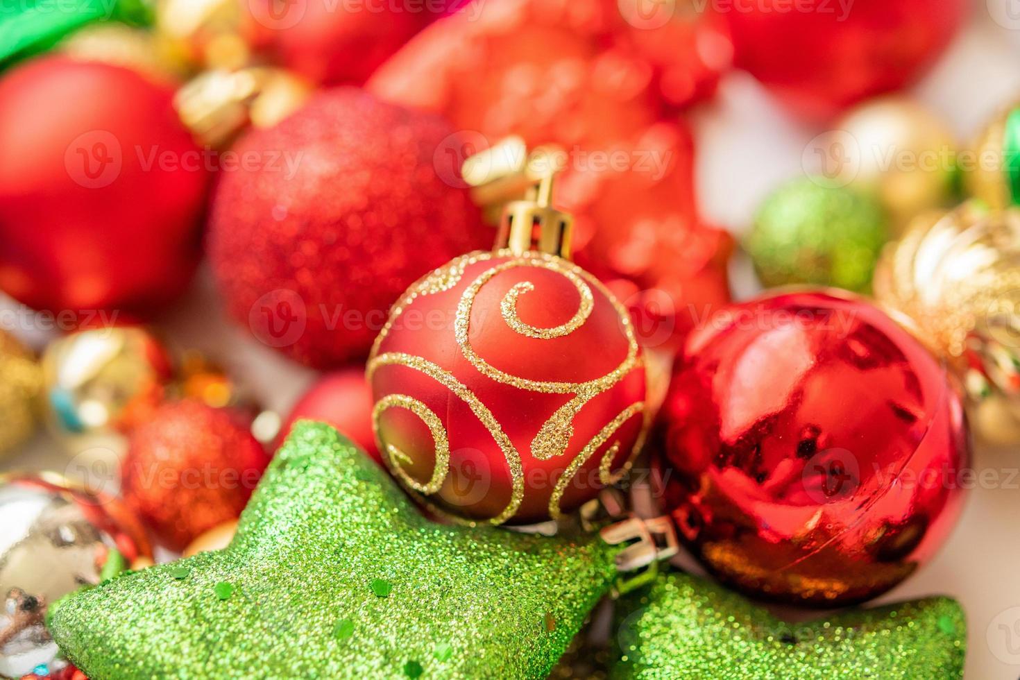 Weihnachtskugel Kugeln Ornament Hintergrund des neuen Jahres foto