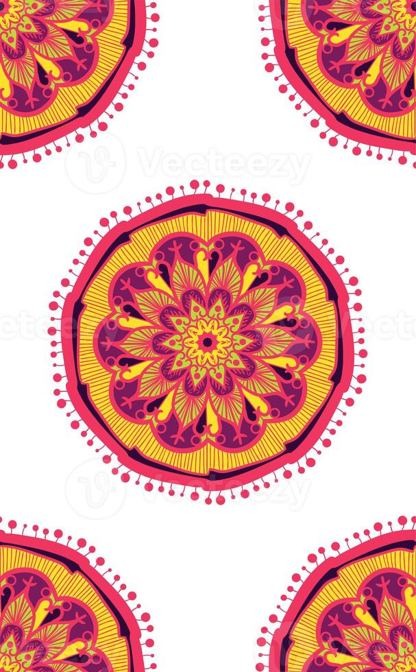 natives helles nahtloses Muster aus Boho-Mandala foto