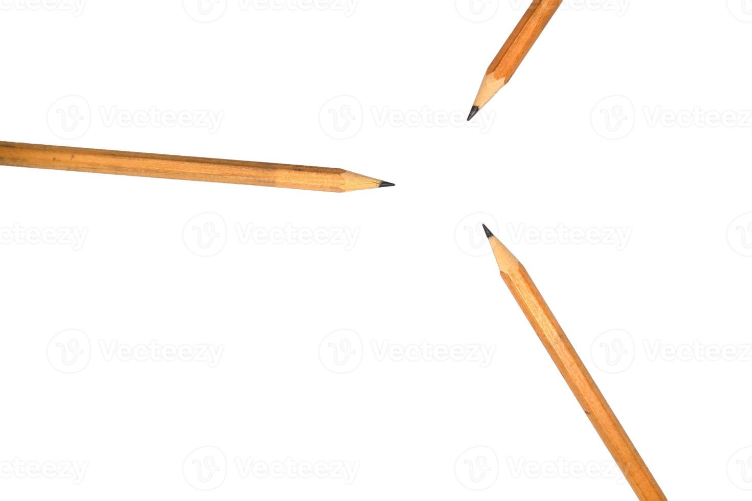 Bleistifte auf weißem Hintergrund. foto