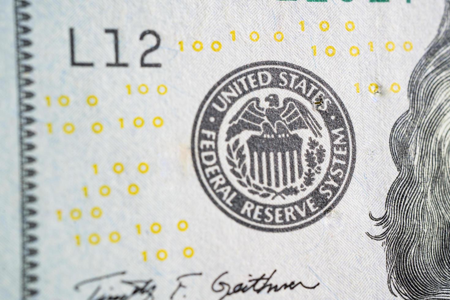 speiste das Federal Reserve System das Zentralbanksystem der Vereinigten Staaten von Amerika. foto