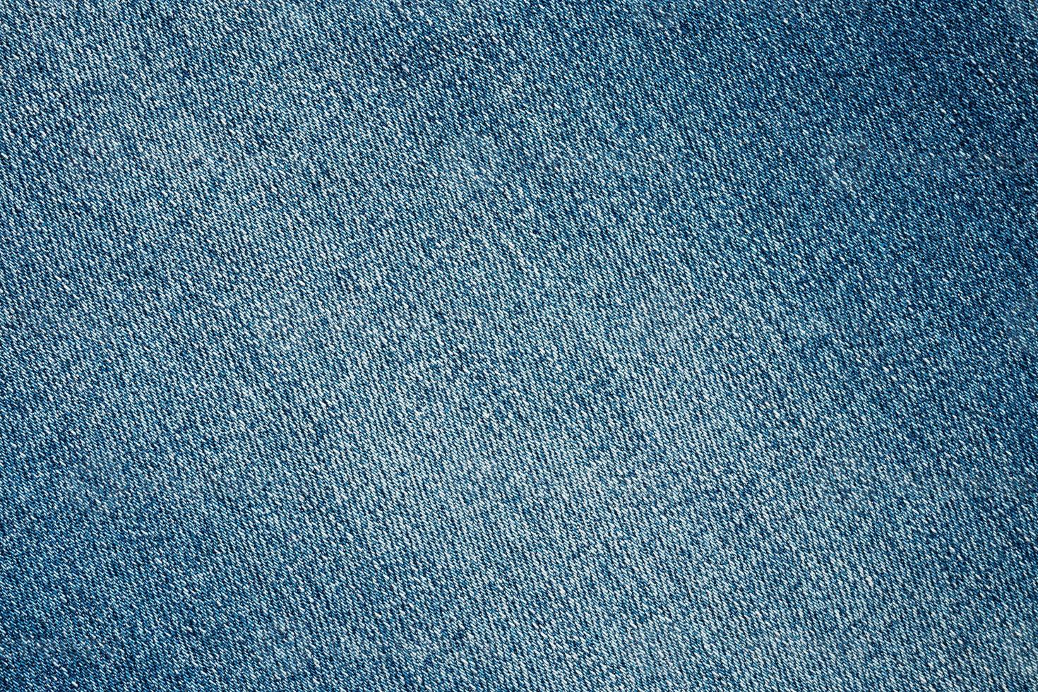 Denim Blue Jeans Textur Nahaufnahme Hintergrund Draufsicht foto