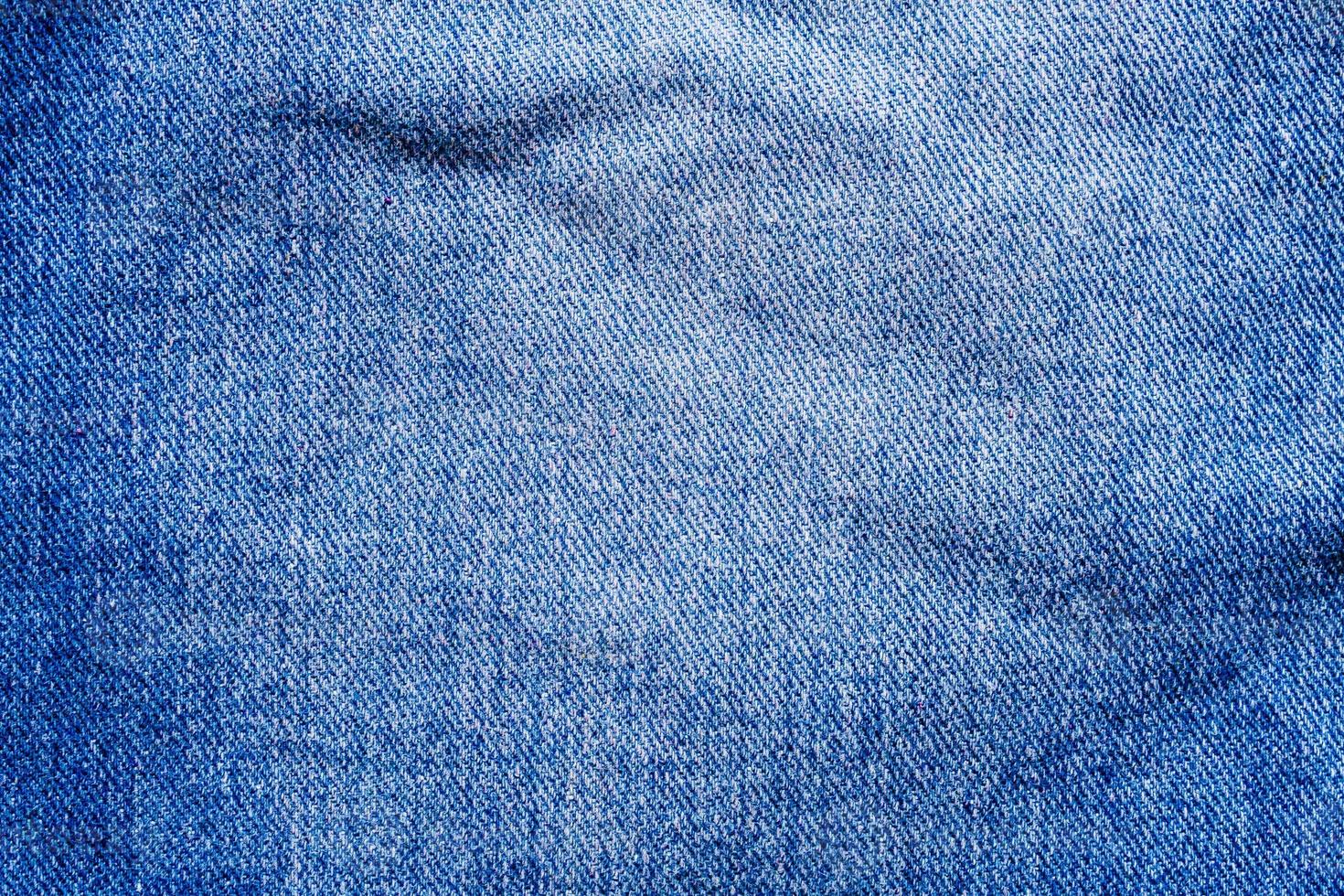 Denim Blue Jeans Textur Nahaufnahme Hintergrund Draufsicht foto