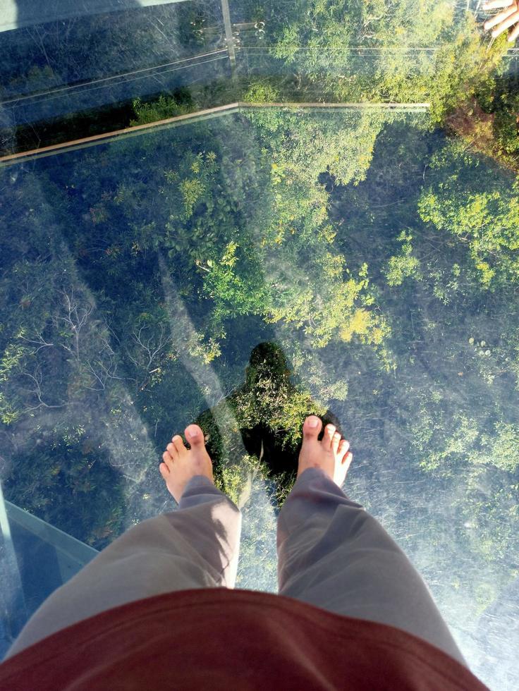 auf dem Glas stehen foto