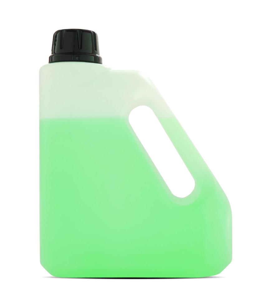 Kunststoff-Gallonen-Behälter auf weiß mit Beschneidungspfad foto