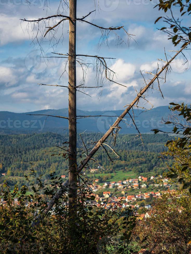 schöne aussicht auf die bunten vogesen im herbst foto