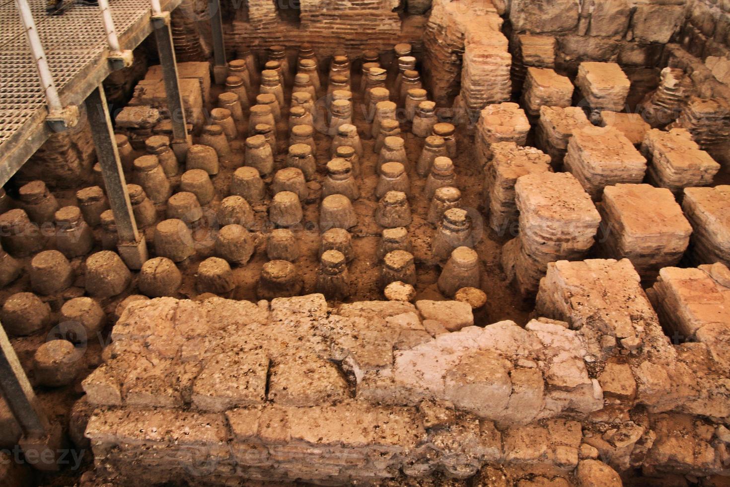 ein blick auf die alte römische stadt beit shean in israel foto