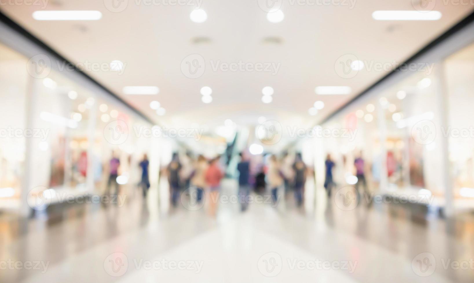 abstrakte Unschärfe Bekleidungsboutique Display Innenraum des Einkaufszentrums Hintergrund foto