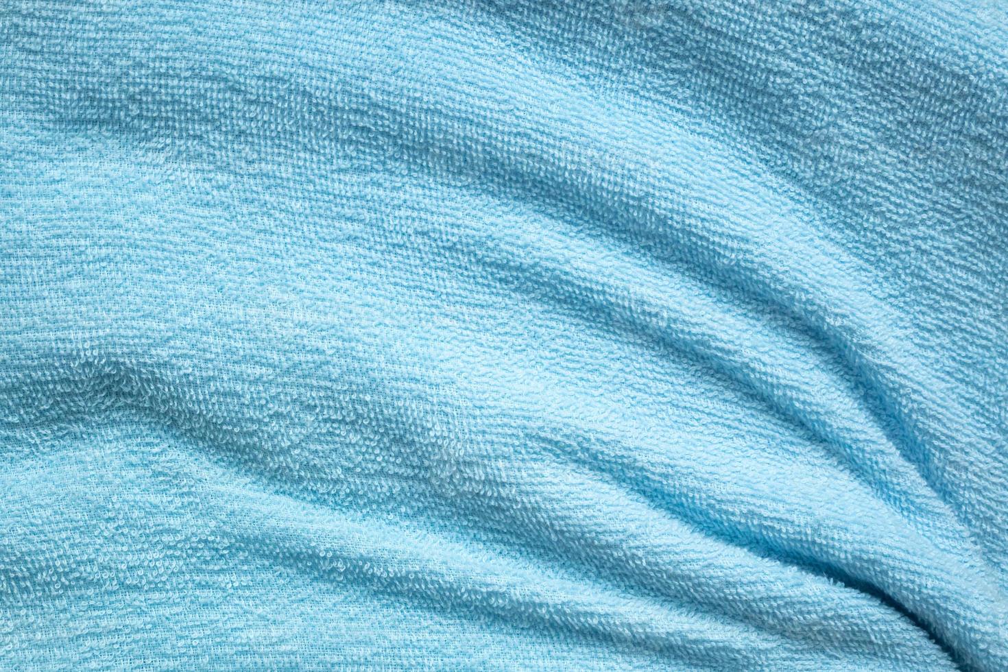 blauer Baumwollstoff Handtuch Textur abstrakter Hintergrund foto