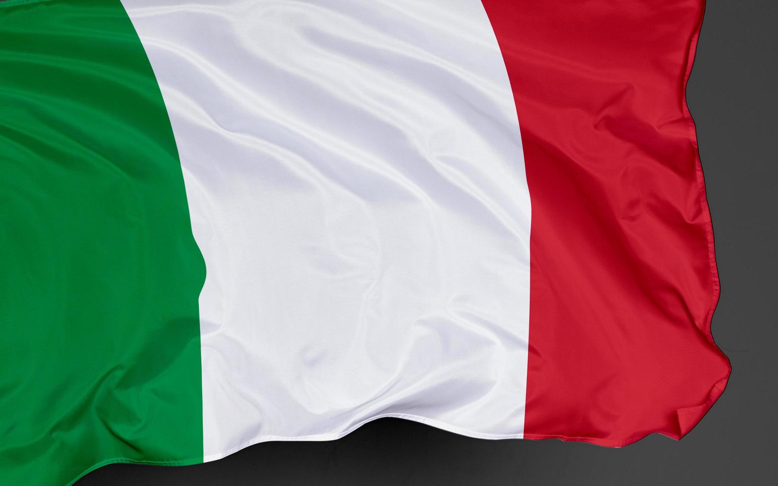 italienische Nationalflagge weht foto