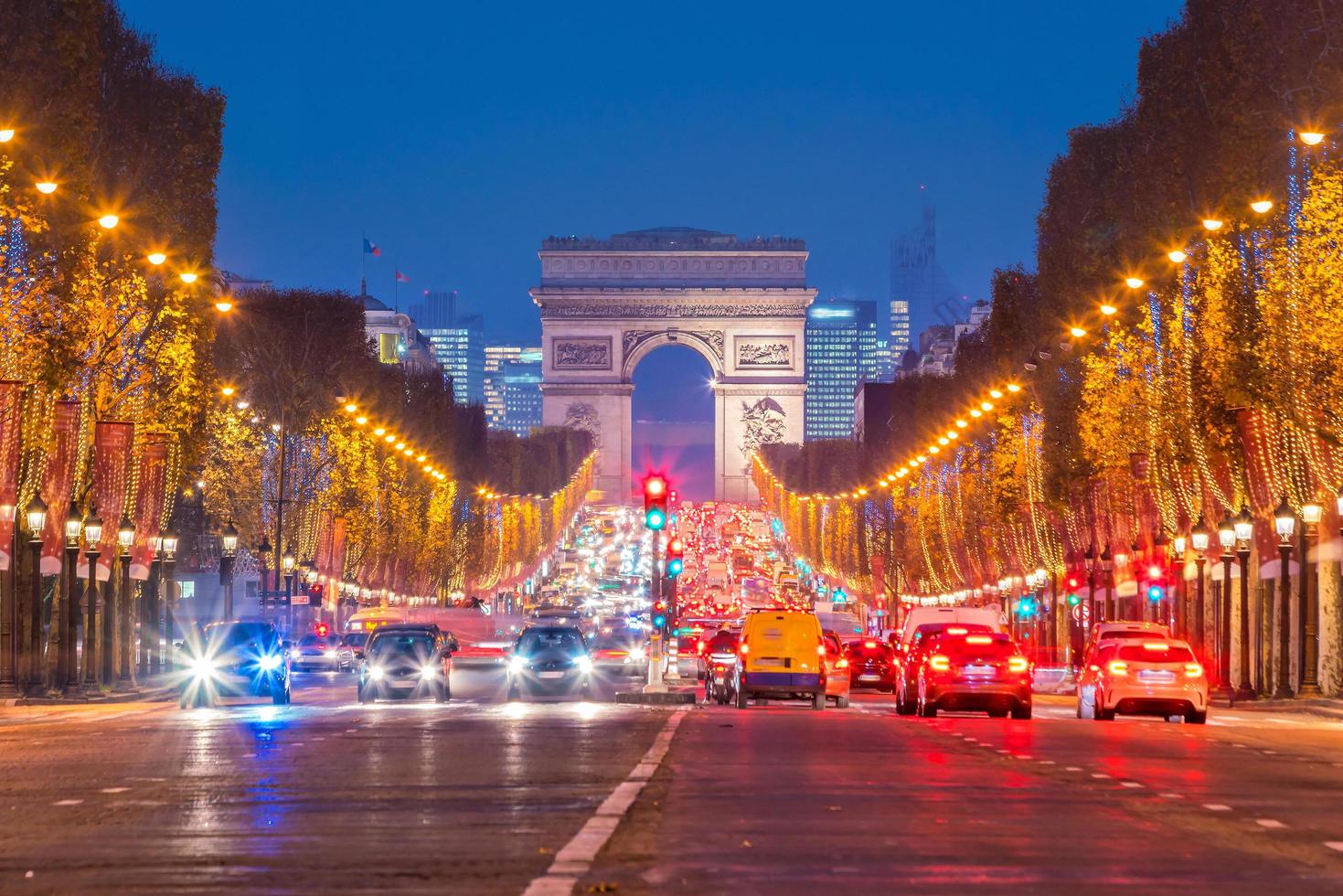 Triumphbogen in Paris, Frankreich foto
