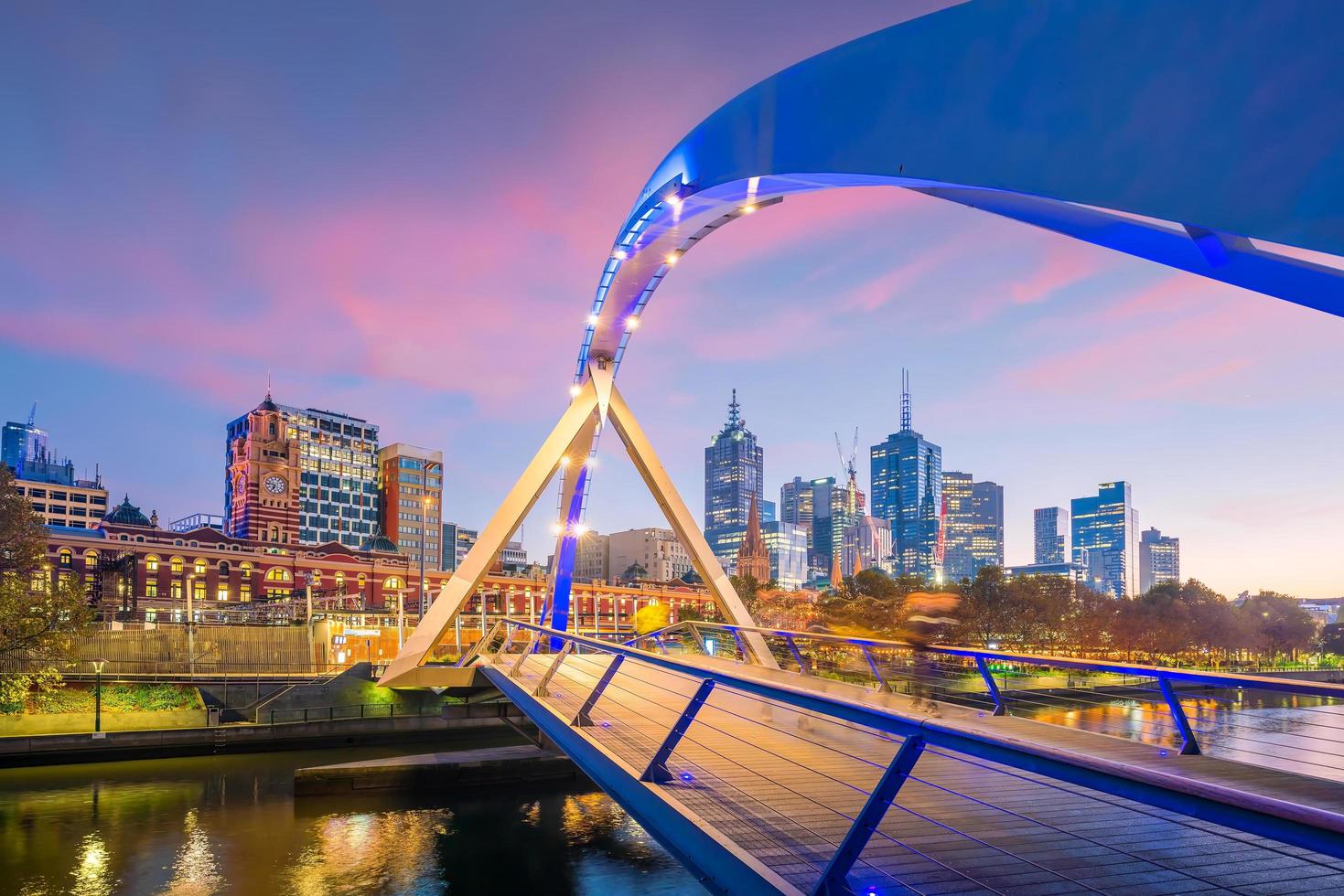 Skyline von Melbourne foto