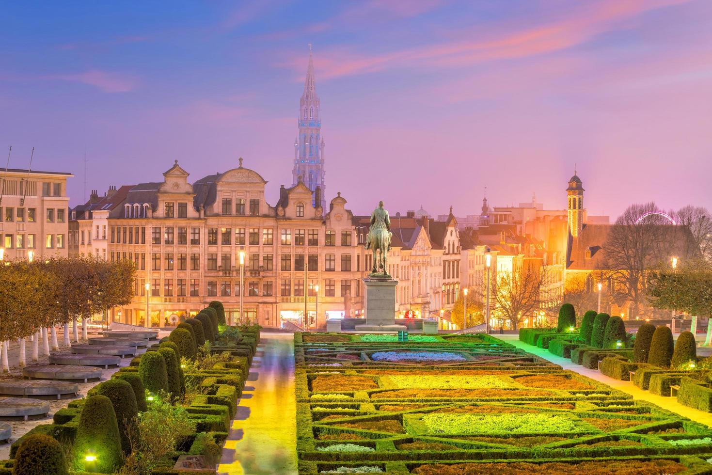 Skyline der Innenstadt von Brüssel foto