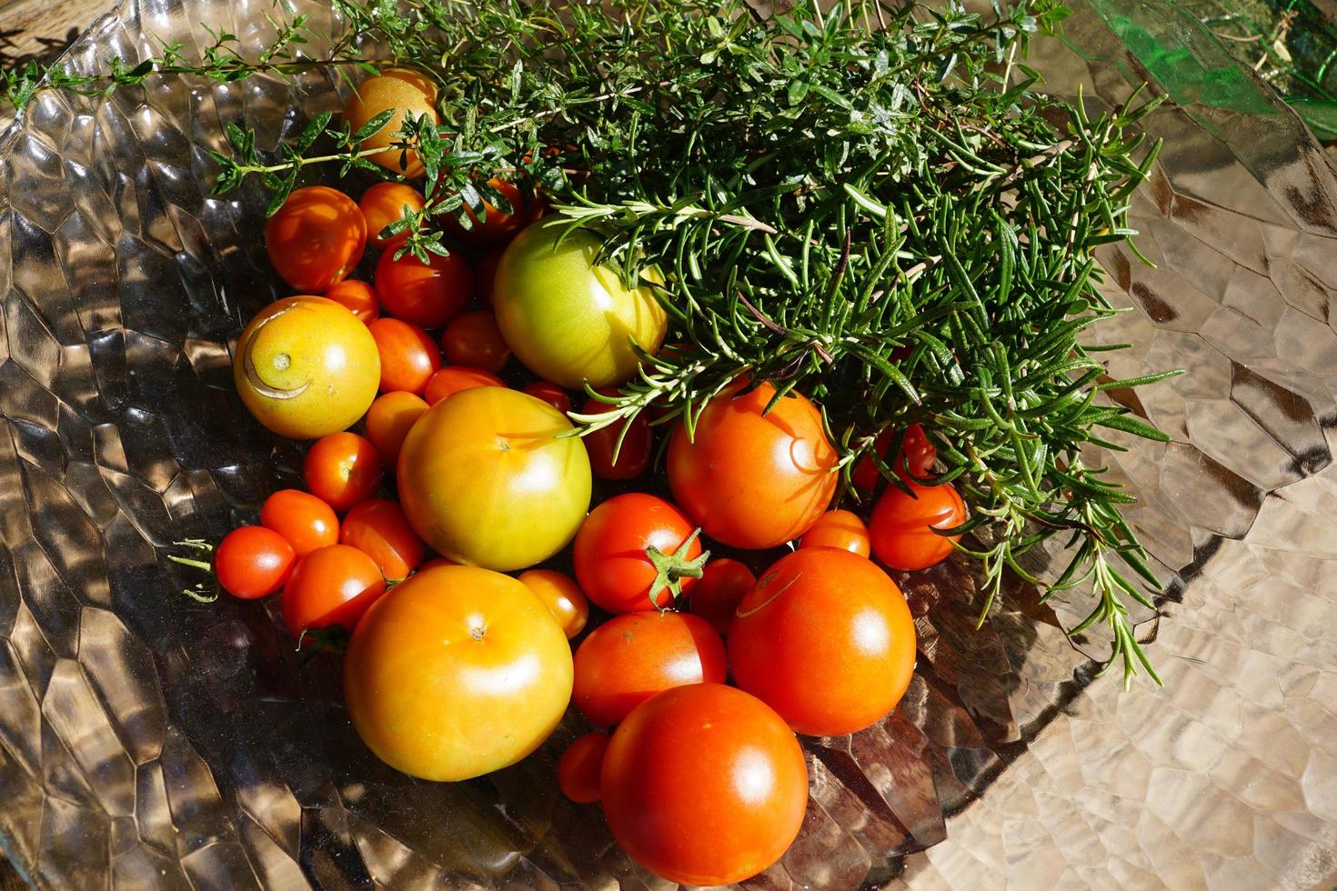 Tomaten und Rosmarin foto