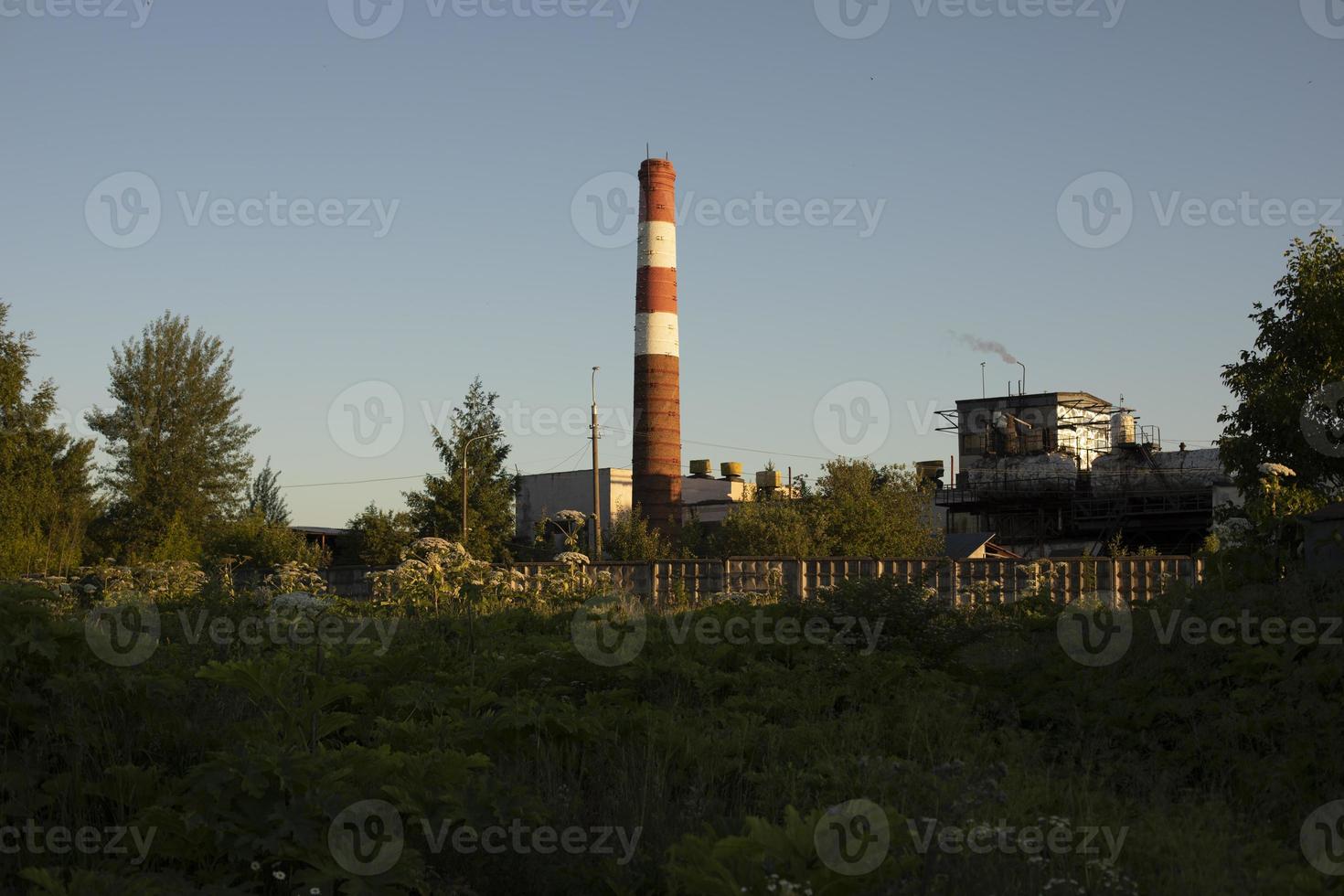 Kesselstation Rohr. industrielle Landschaft. Ansicht der Fabrik. foto