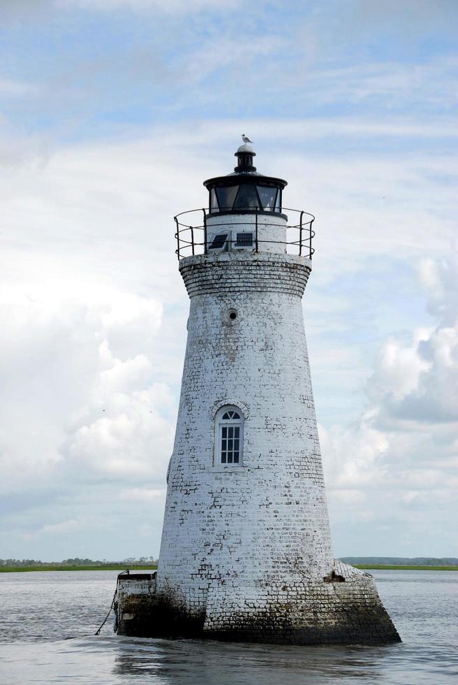 Cockspur Leuchtturm auf Tybee Island foto