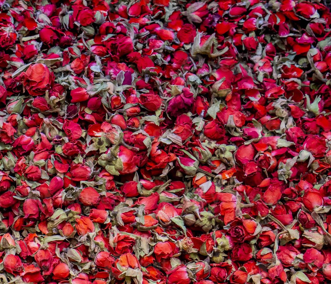 roter Rosentee auf dem Markt foto