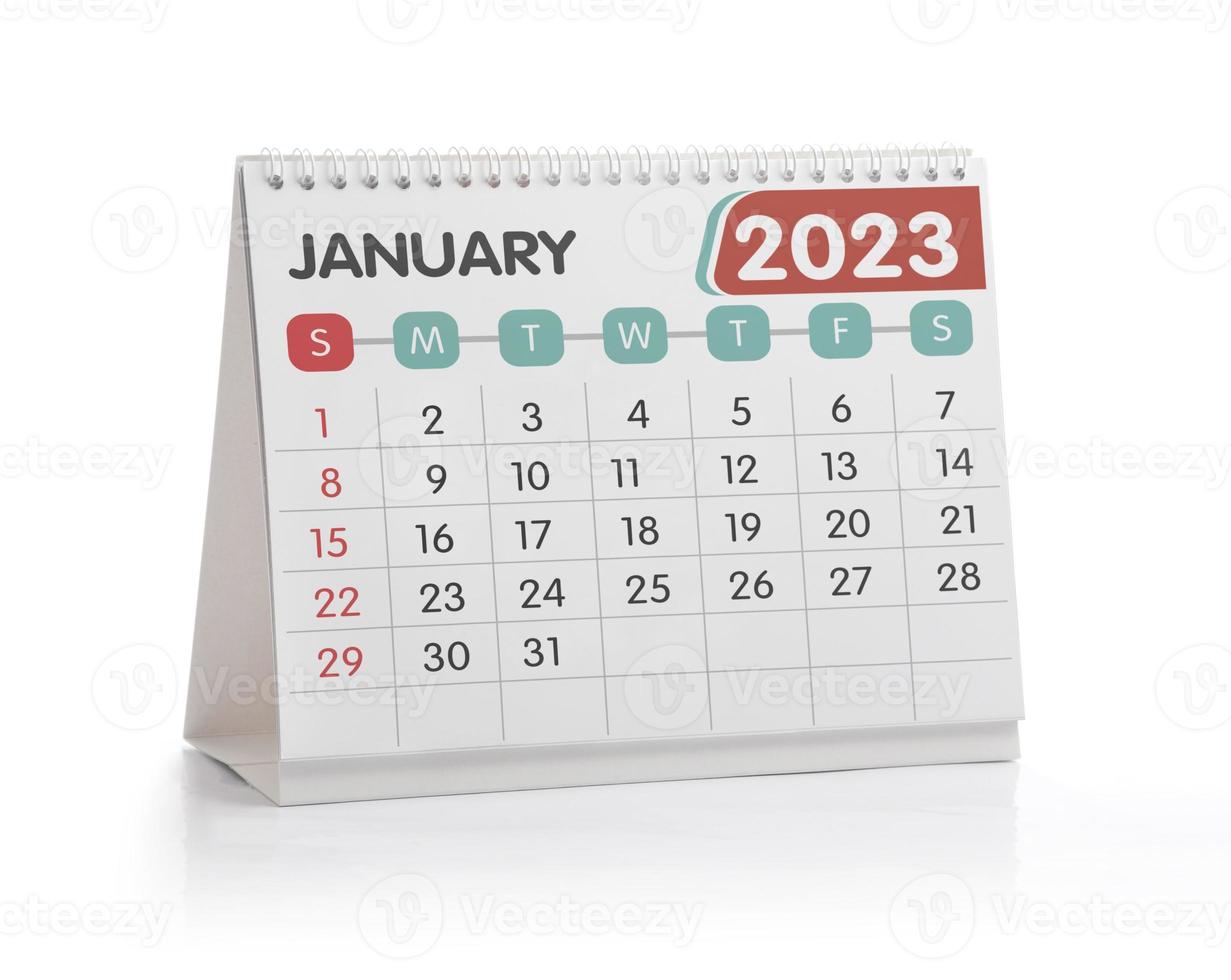 Tischkalender januar 2023 foto