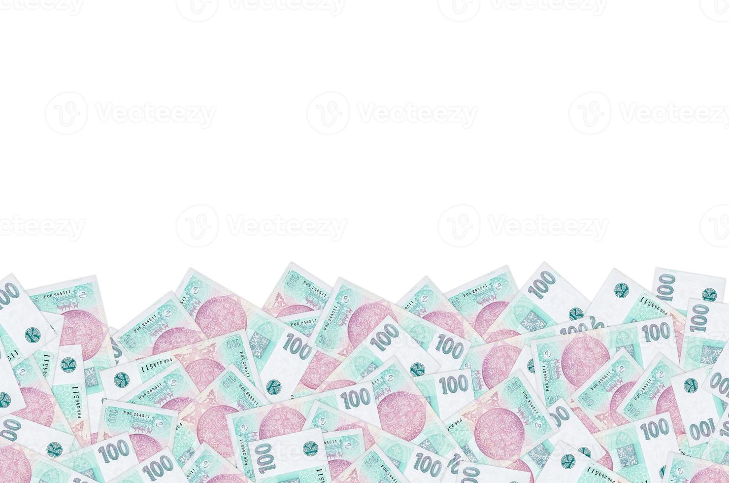 Tschechische Republik 100 Korun 1997 Banknote Nahaufnahme Rechnung Muster foto