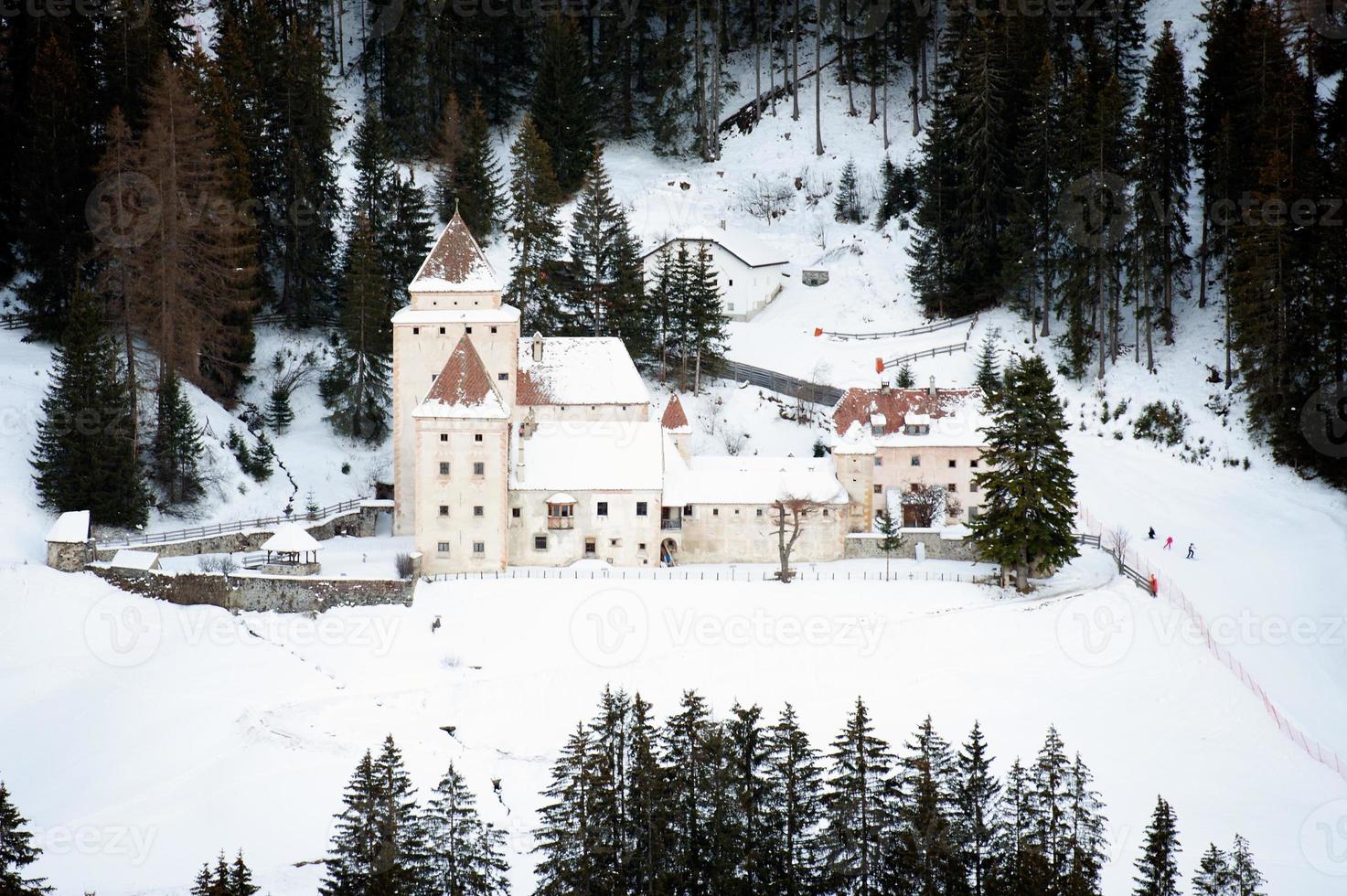 castel gardena in santa cristina, italien alpen foto