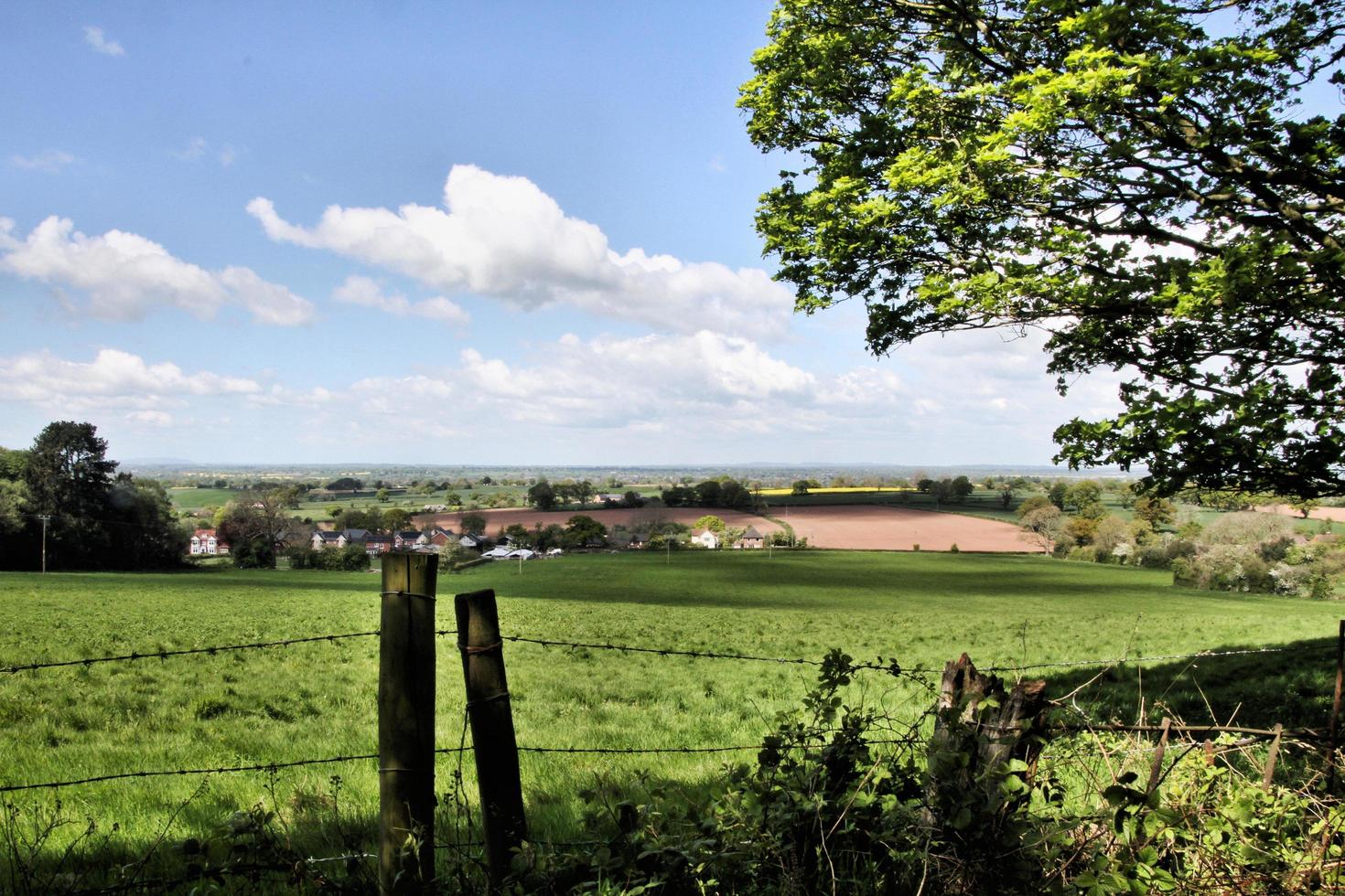 ein blick auf die landschaft von shropshire in der nähe von grinshill foto