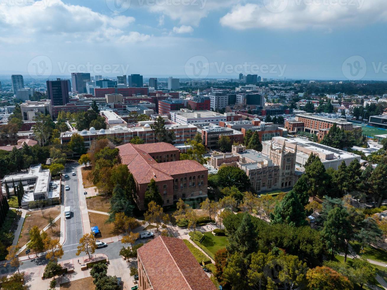 Luftaufnahme des Campus der Universität von Kalifornien, Los Angeles Ucla foto