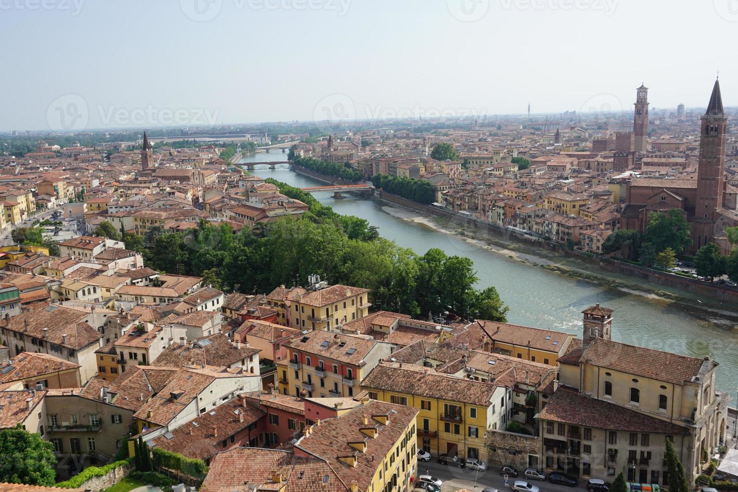Vogelperspektive von Verona foto