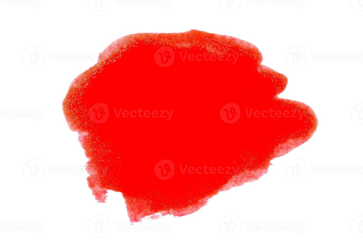 rote Farbe auf weißem Hintergrund foto