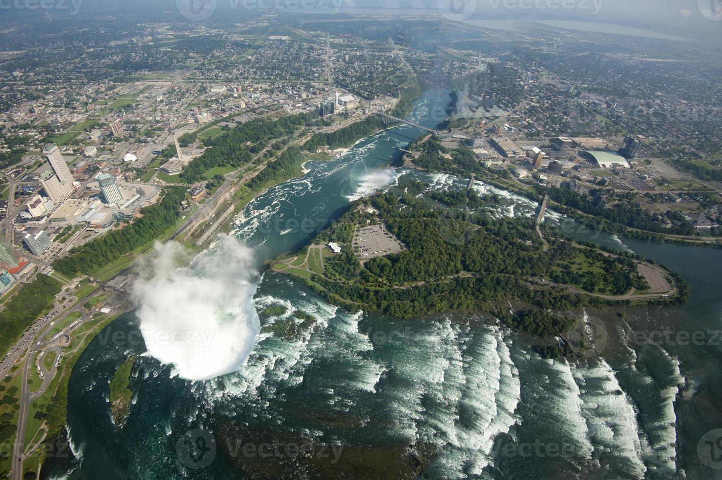 Niagara Falls Bereich vom Hubschrauber aus gesehen foto