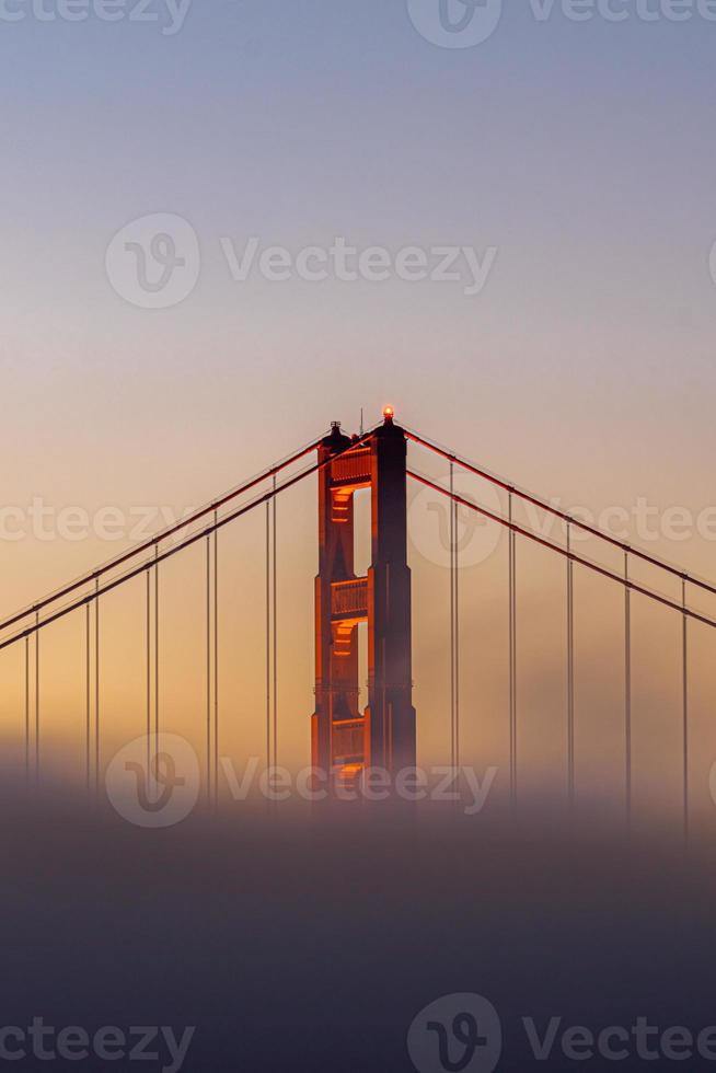 San Francisco Golden Gate Bridge bei Sonnenuntergang foto