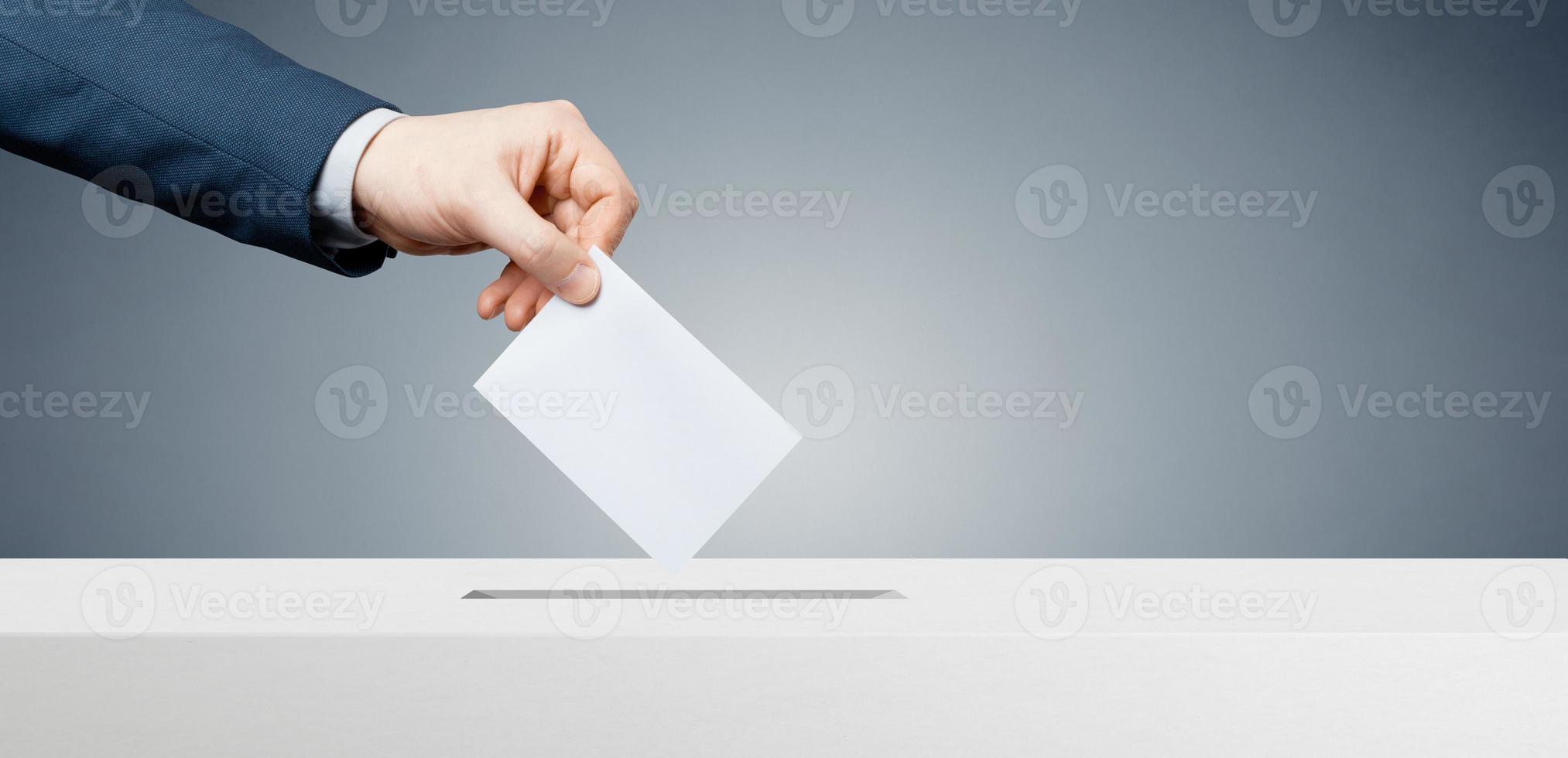 Abstimmung über demokratische Wahlen, Referendum. richtige Wahl treffen. foto