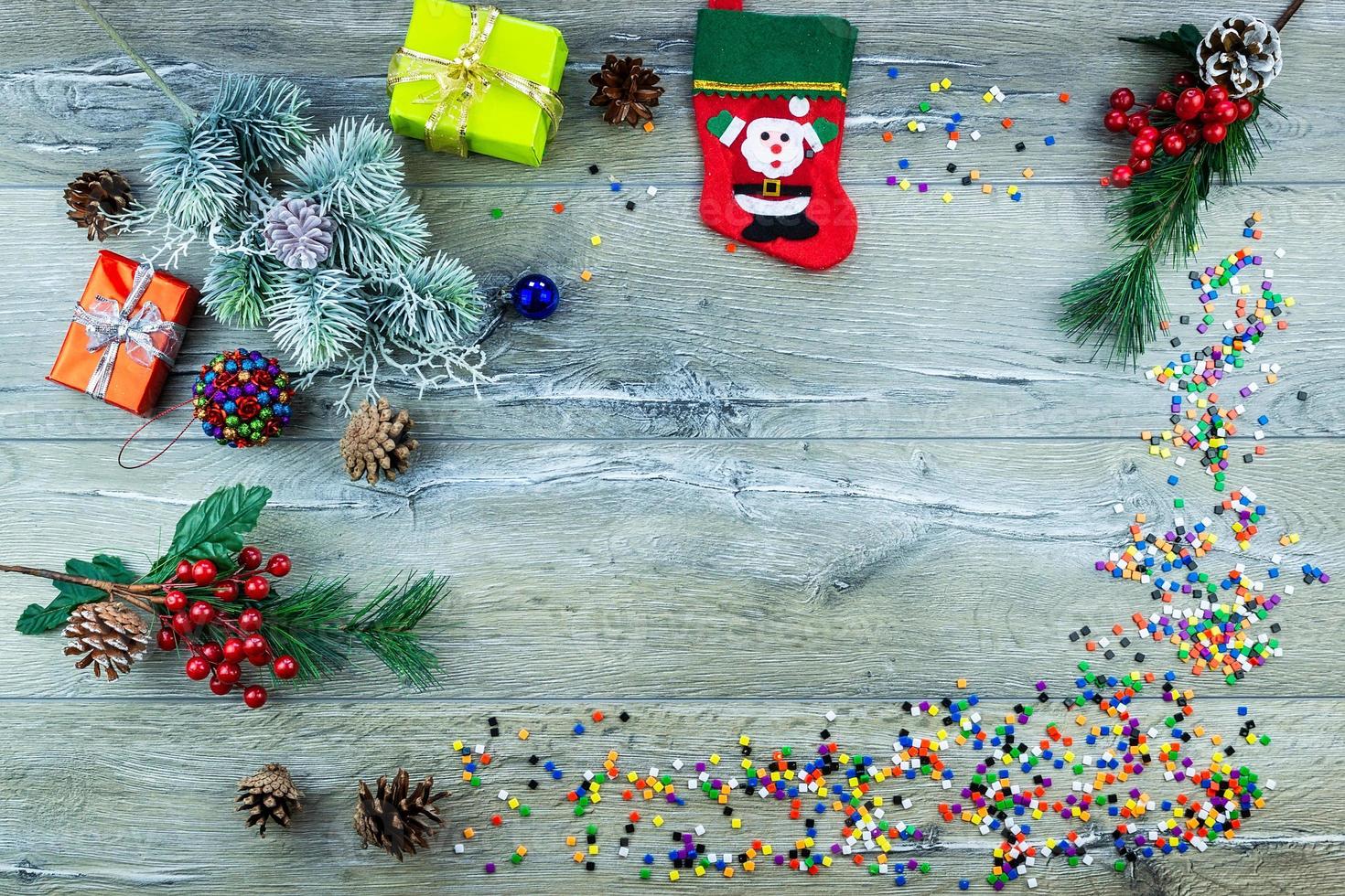 neujahrs- und weihnachtsspielzeug foto