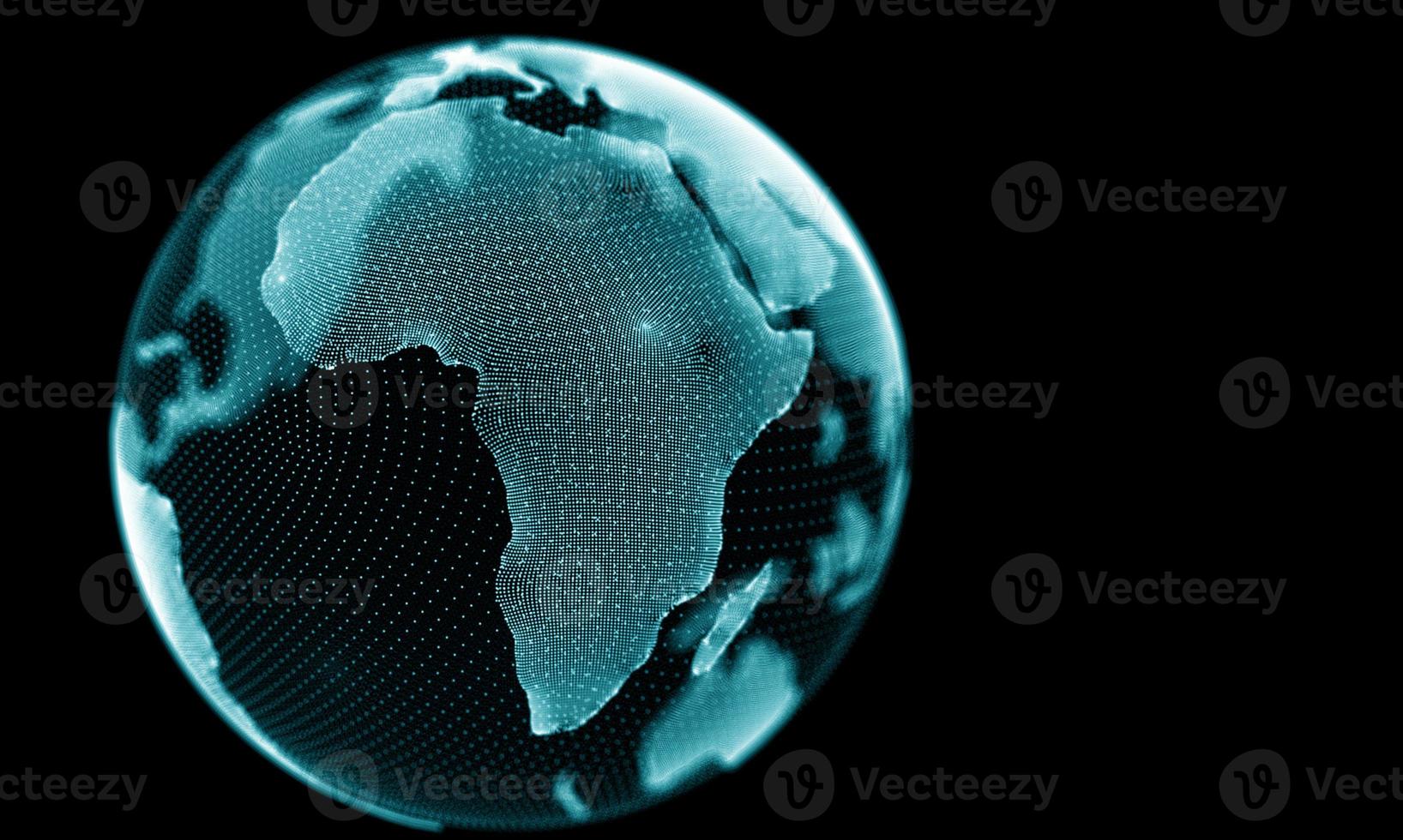 digitaler Globus 3d. globale weltinternettechnologie. foto
