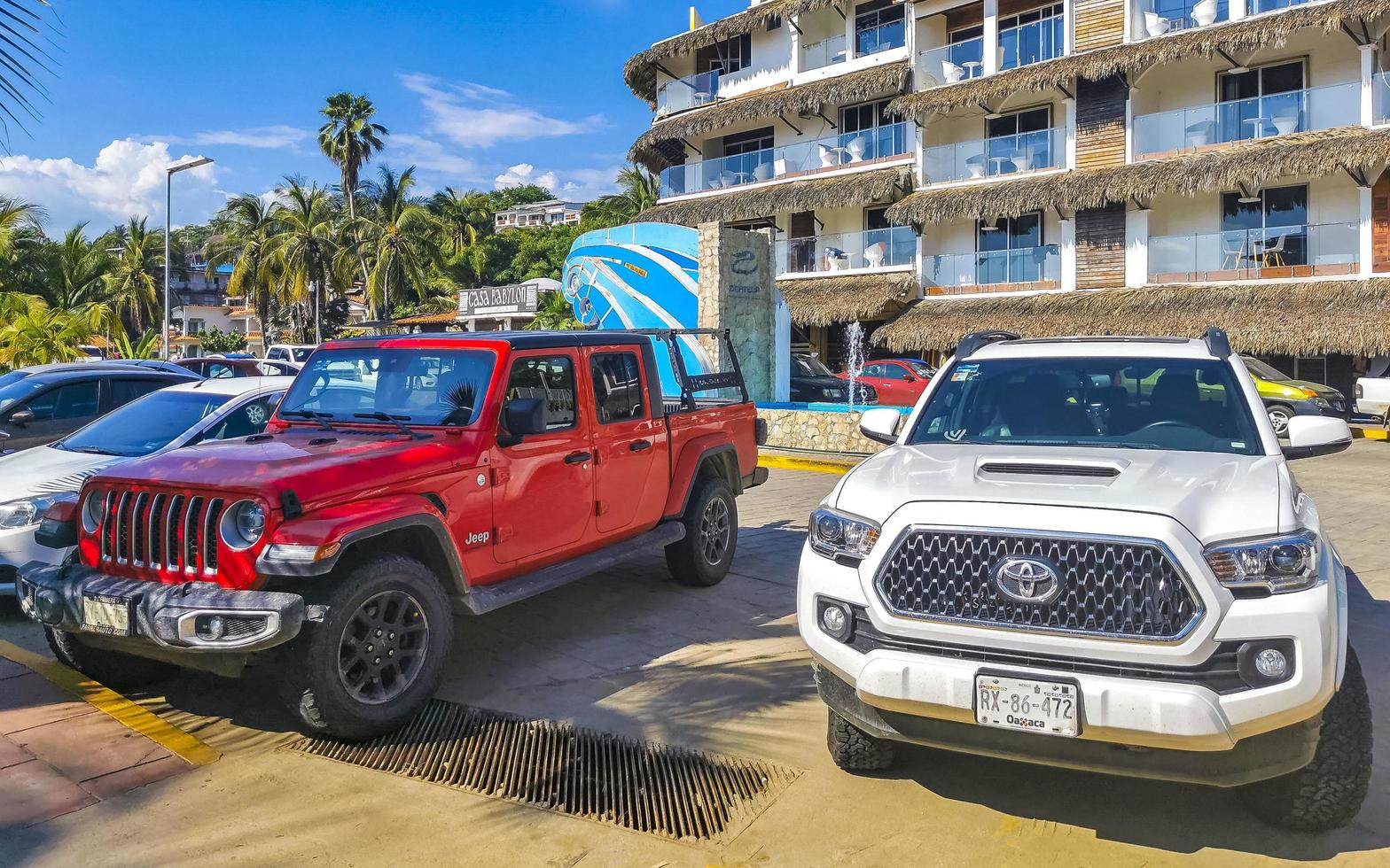 puerto escondido oaxaca mexiko 2022 malerische aussicht touristenstraße palmenstadt zicatela puerto escondido mexiko. foto