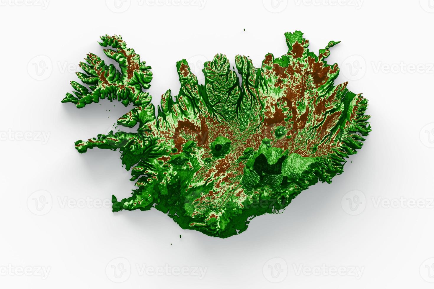 island topografische karte 3d realistische kartenfarbe 3d illustration foto