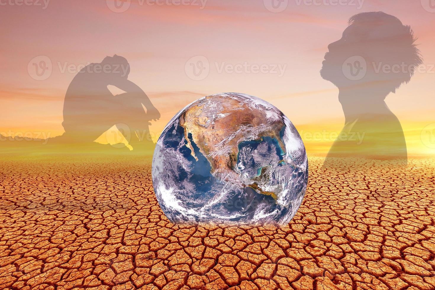 das konzept der globalen erwärmung wasserknappheit wasserkrise foto