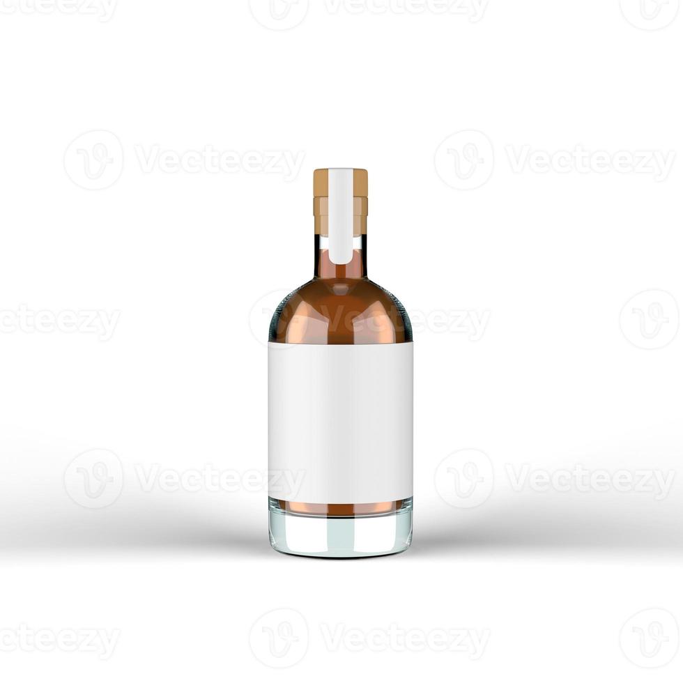 Cognac-Glasflasche 3D-Rendering foto