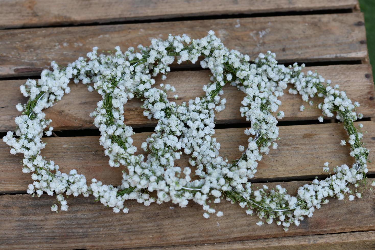 Blumenhochzeitsspule für Haare foto