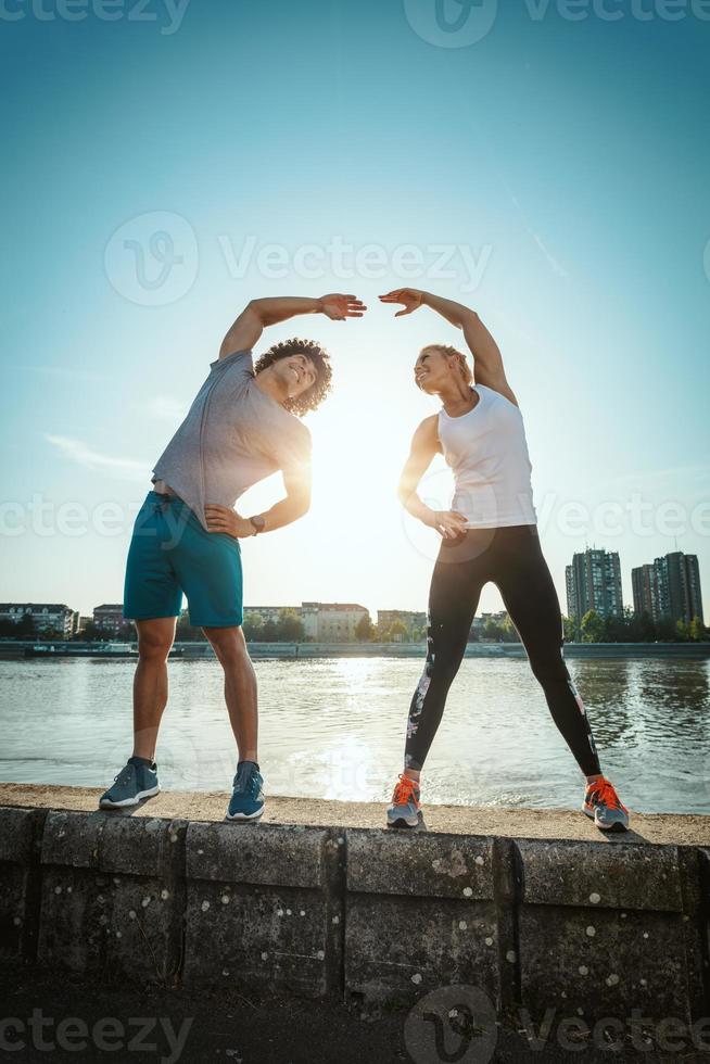 so viele Vorteile von Bewegung im Freien foto