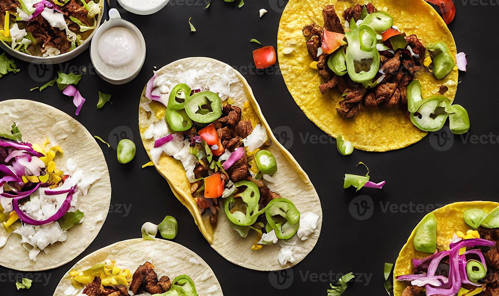 mexikanisches essen leckere tacos. foto