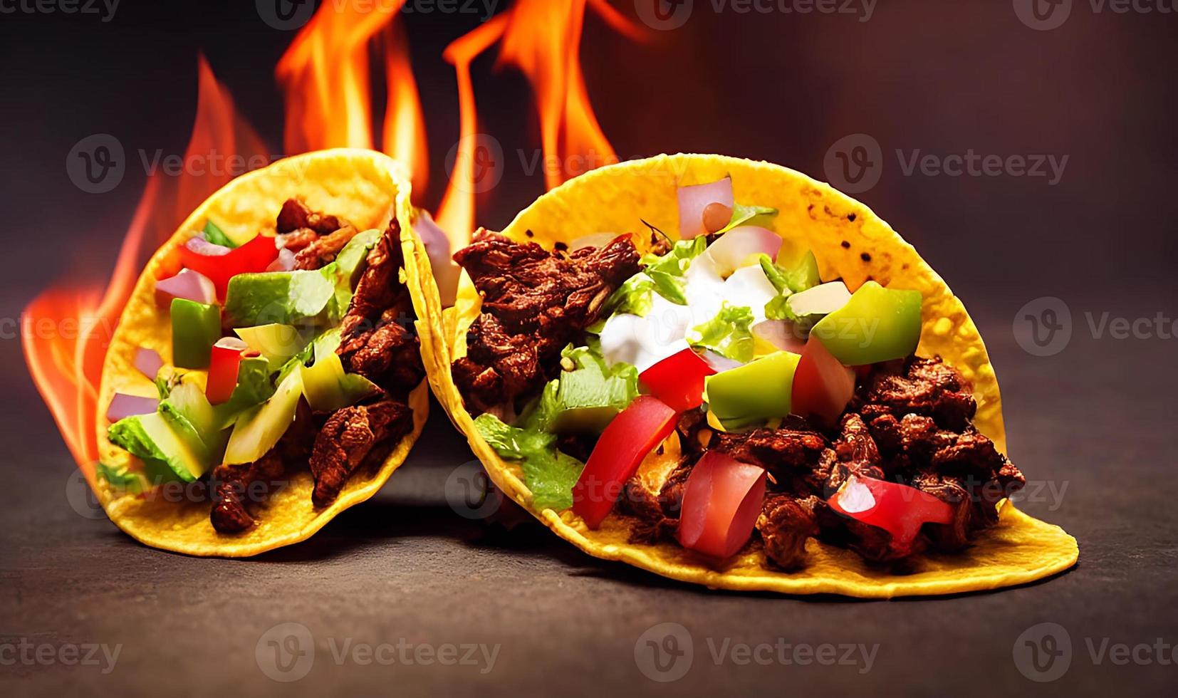 mexikanisches essen leckere tacos. foto
