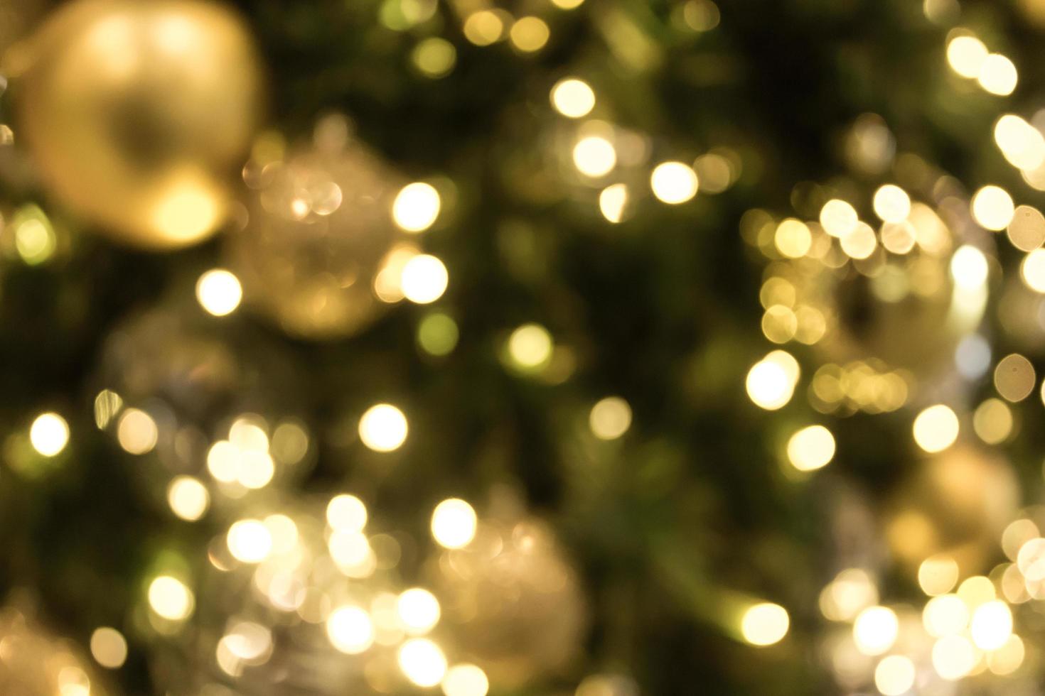 Weihnachten mit Gold Bokeh Licht Hintergrund foto