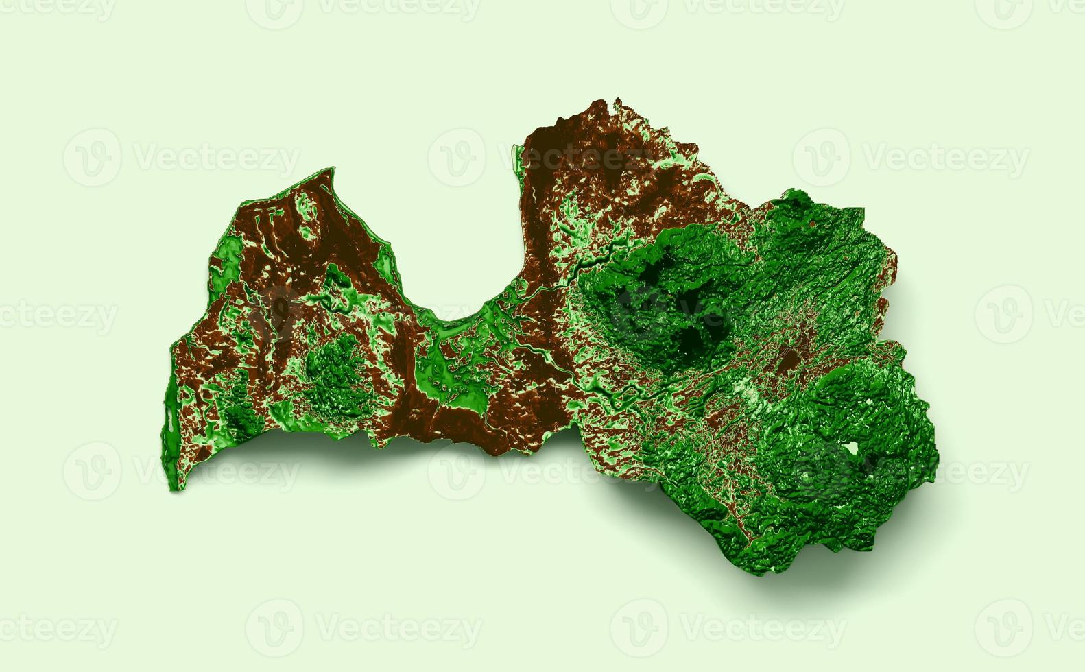 lettland topografische karte 3d realistische kartenfarbe 3d illustration foto