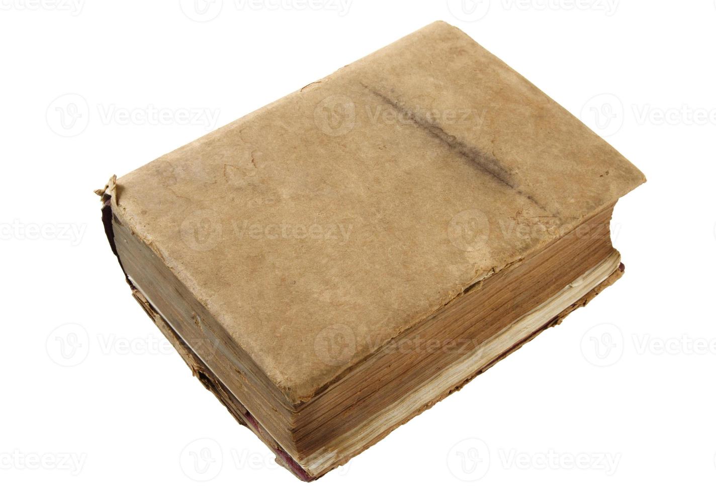altes Buch isoliert auf weißem Hintergrund mit Beschneidungspfad foto
