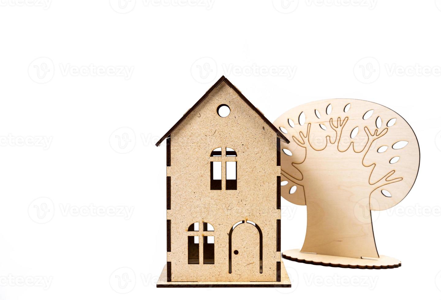 Hauskauf mit Haus und Schlüssel Illustration Stock